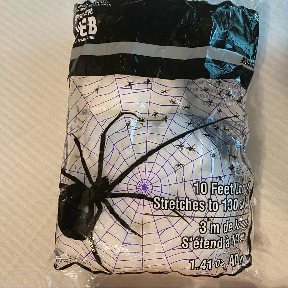 Halloween Party Decoration Bundle with Pumpkin Garland, Webs, Skull candlesticks